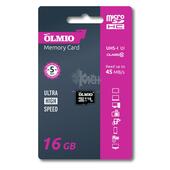 Карта памяти micro SD 16Gb OLMIO UHS-I Class 10 без адаптера