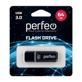 USB 3.0 накопитель 64Gb Perfeo C12 Black